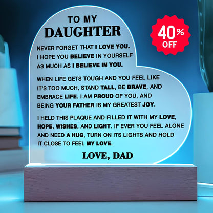 "To My Daughter" LED Nightlight Keepsake