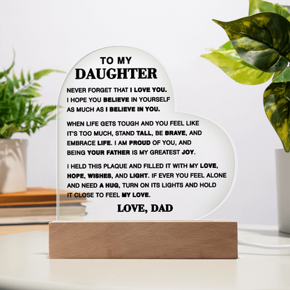 "To My Daughter" LED Nightlight Keepsake