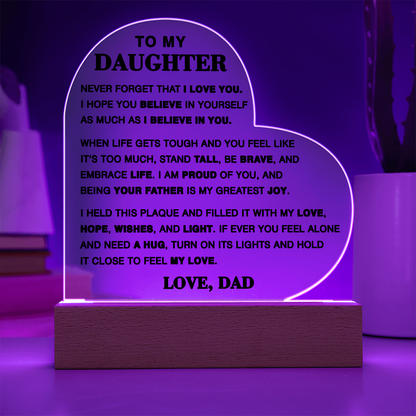 "To My Daughter" LED Nightlight Keepsake