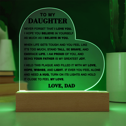 "To My Daughter" LED Nightlight Keepsake