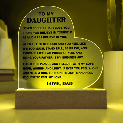 "To My Daughter" LED Nightlight Keepsake